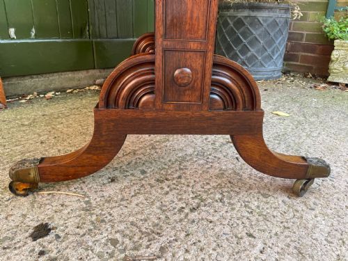 EARLY C19TH GEORGE IV PERIOD ROSEWOOD LIBRARY TABLE ATTRIBUTED TO GILLOWS OF LANCASTER - ADDITIONAL PHOTO 4
