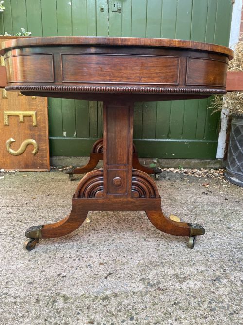 EARLY C19TH GEORGE IV PERIOD ROSEWOOD LIBRARY TABLE ATTRIBUTED TO GILLOWS OF LANCASTER - ADDITIONAL PHOTO 10