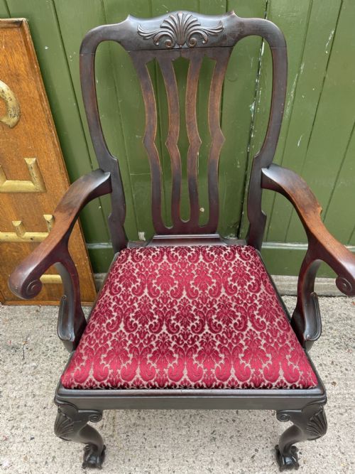 PAIR OF C19TH GEORGE II PERIOD REVIVAL MAHOGANY ARMCHAIRS PROBABLY IRISH - ADDITIONAL PHOTO 20