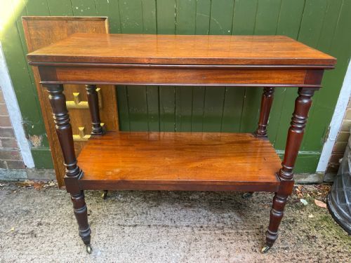 fig 1. Early C19th George IV period mahogany 2-tier serving buffet or etagere.