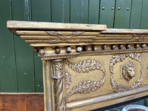 LARGESCALE EARLY C19TH REGENCY PERIOD CARVED GILTWOOD PIER MIRROR - ADDITIONAL PHOTO 2
