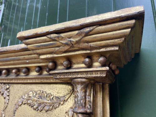LARGESCALE EARLY C19TH REGENCY PERIOD CARVED GILTWOOD PIER MIRROR - ADDITIONAL PHOTO 7