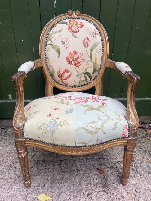 PAIR OF MID C19TH FRENCH GILTWOOD SALON ARMCHAIRS IN THE C18TH LOUIS XVI STYLE - ADDITIONAL PHOTO 8