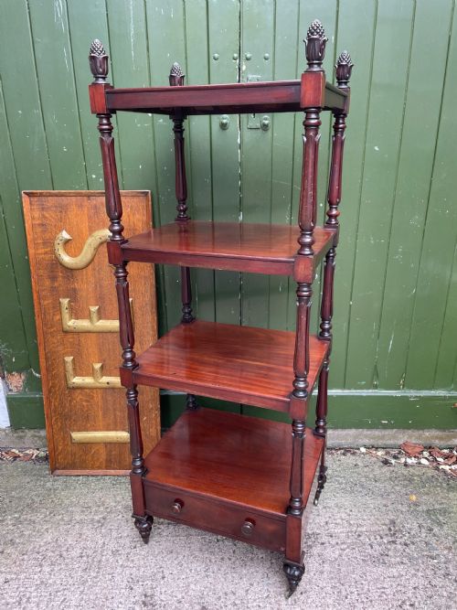 EARLY C19TH GEORGE IV PERIOD MAHOGANY ETAGERE - ADDITIONAL PHOTO 5