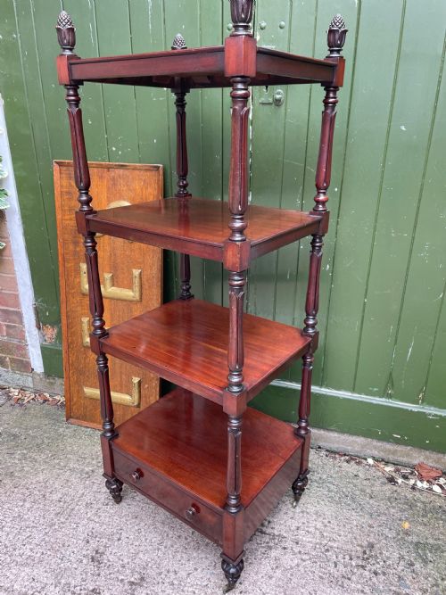 EARLY C19TH GEORGE IV PERIOD MAHOGANY ETAGERE - ADDITIONAL PHOTO 6