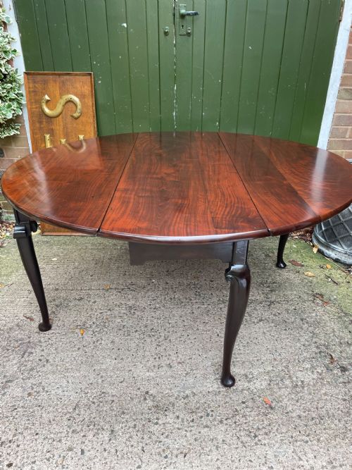 MID C18TH GEORGE II PERIOD CUBAN MAHOGANY OVAL DROPLEAF TABLE OF GOOD LARGE SCALE AND PROPORTIONS - ADDITIONAL PHOTO 4
