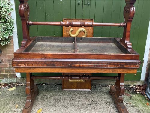 A RARE MATCHING PAIR OF EARLY C19TH GEORGE IV PERIOD ROSEWOOD LIBRARY TABLES - ADDITIONAL PHOTO 8