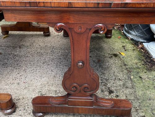 A RARE MATCHING PAIR OF EARLY C19TH GEORGE IV PERIOD ROSEWOOD LIBRARY TABLES - ADDITIONAL PHOTO 14