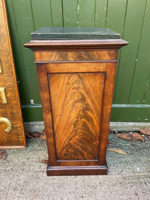 EARLY C19TH LATE GEORGIAN PERIOD MAHOGANY PEDESTAL CUPBOARD SCULPTURE STAND - ADDITIONAL PHOTO 5