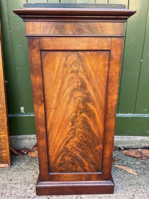 EARLY C19TH LATE GEORGIAN PERIOD MAHOGANY PEDESTAL CUPBOARD SCULPTURE STAND - ADDITIONAL PHOTO 8