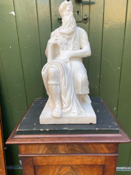 EARLY C19TH LATE GEORGIAN PERIOD MAHOGANY PEDESTAL CUPBOARD SCULPTURE STAND - ADDITIONAL PHOTO 10