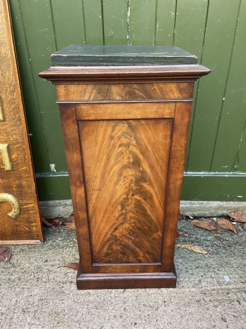 EARLY C19TH LATE GEORGIAN PERIOD MAHOGANY PEDESTAL CUPBOARD SCULPTURE STAND - ADDITIONAL PHOTO 13