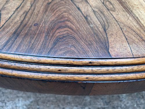 fig 2. Large early C19th George IV period 60” diameter rosewood dining or centre table .