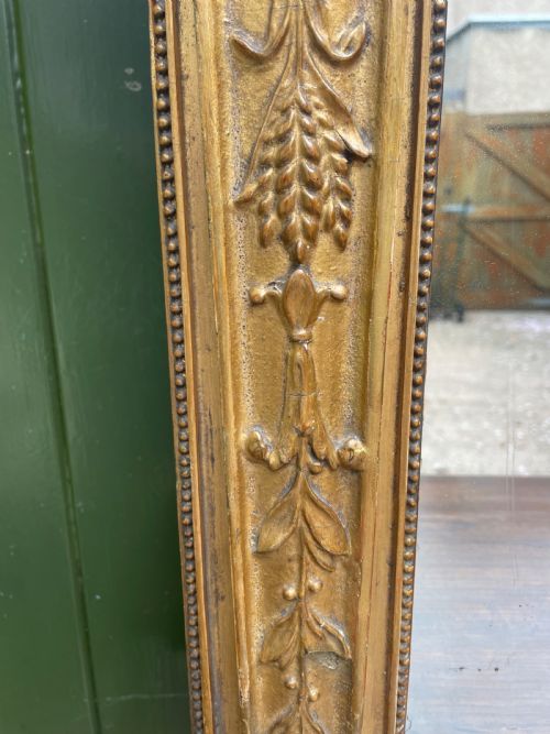 A STYLISH EARLY C19TH REGENCY PERIOD GILTWOOD FRAMED OVERMANTEL MIRROR IN THE FASHIONABLE RETOUR DEGYPTE TASTE OF THE ERA - ADDITIONAL PHOTO 6