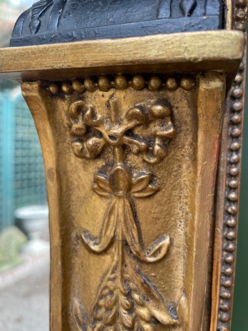 A STYLISH EARLY C19TH REGENCY PERIOD GILTWOOD FRAMED OVERMANTEL MIRROR IN THE FASHIONABLE RETOUR DEGYPTE TASTE OF THE ERA - ADDITIONAL PHOTO 15