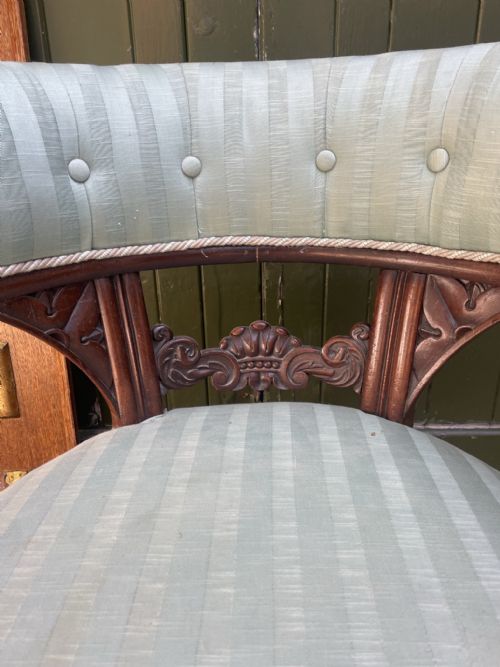EARLY C19TH GEORGE IV PERIOD MAHOGANY LIBRARY ARMCHAIR OF CURULE DESIGN - ADDITIONAL PHOTO 2