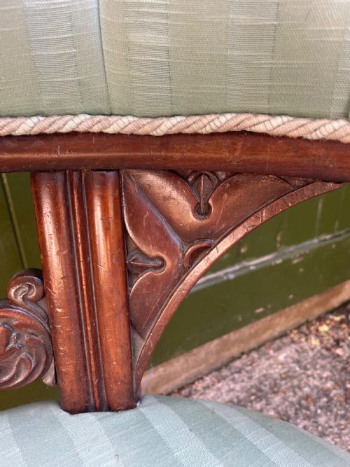 EARLY C19TH GEORGE IV PERIOD MAHOGANY LIBRARY ARMCHAIR OF CURULE DESIGN - ADDITIONAL PHOTO 9