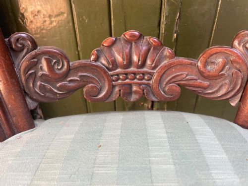 EARLY C19TH GEORGE IV PERIOD MAHOGANY LIBRARY ARMCHAIR OF CURULE DESIGN - ADDITIONAL PHOTO 14