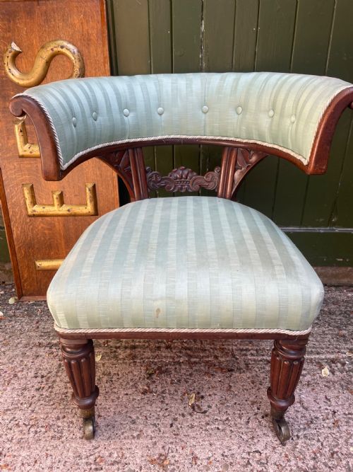 EARLY C19TH GEORGE IV PERIOD MAHOGANY LIBRARY ARMCHAIR OF CURULE DESIGN - ADDITIONAL PHOTO 15