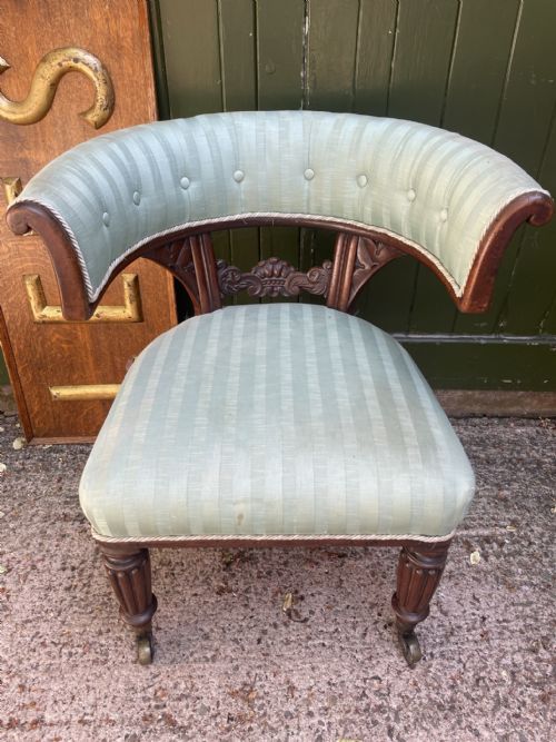 EARLY C19TH GEORGE IV PERIOD MAHOGANY LIBRARY ARMCHAIR OF CURULE DESIGN - ADDITIONAL PHOTO 17