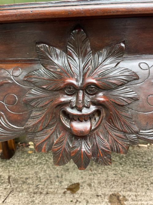 fig 2. C19th Irish carved mahogany side table in the mid C18th George II period style.