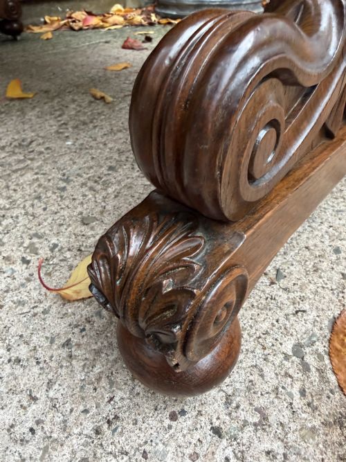 EARLY C19TH WILLIAM IV PERIOD OAK LIBRARY TABLE OF BROAD SCALE AND PROPORTIONS - ADDITIONAL PHOTO 8