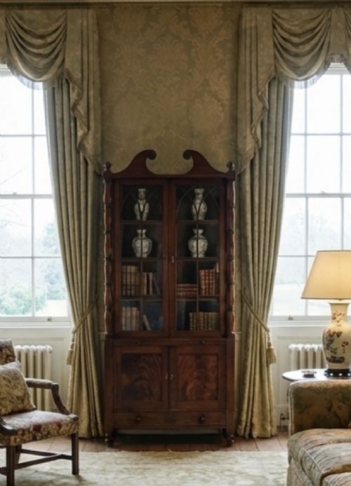 EARLY C19TH REGENCY PERIOD MAHOGANY BOOKCASE CABINET OF UNUSUAL FORM AND DESIGN - ADDITIONAL PHOTO 19