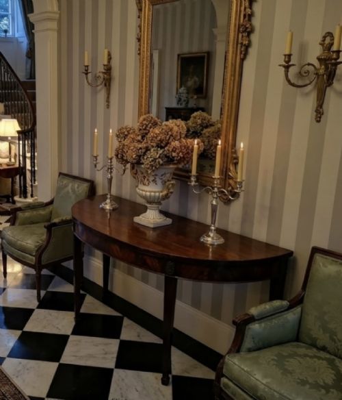 FINE LATE C18TH GEORGE III PERIOD MAHOGANY NEOCLASSICAL DESIGN ELLIPTICAL PIER OR SIDE TABLE IN THE MANNER OF ROBERT ADAM WITH REPUTED IMPORTANT PROVENANCE - ADDITIONAL PHOTO 15