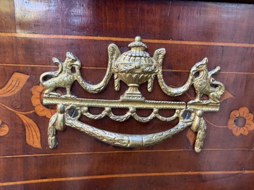 LATE C18TH EARLY C19TH DUTCH FLORAL MARQUETRY INLAID WALNUT BUREAU - ADDITIONAL PHOTO 5