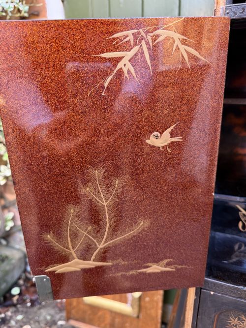 LATE C19TH JAPANESE MEIJI PERIOD LACQUER SHODANA CABINETONSTAND - ADDITIONAL PHOTO 11