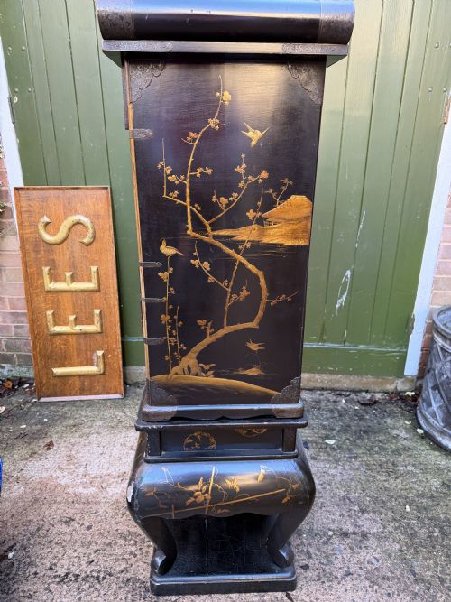 LATE C19TH JAPANESE MEIJI PERIOD LACQUER SHODANA CABINETONSTAND - ADDITIONAL PHOTO 12