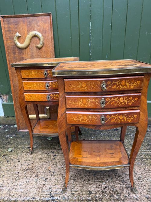 SMART PAIR OF LATE C19TH EARLY C20TH FRENCH ROSEWOOD SATINWOOD AND KINGWOOD MARQUETRY TABLES IN THE C18TH LOUIS XVI PERIOD TASTE - ADDITIONAL PHOTO 14