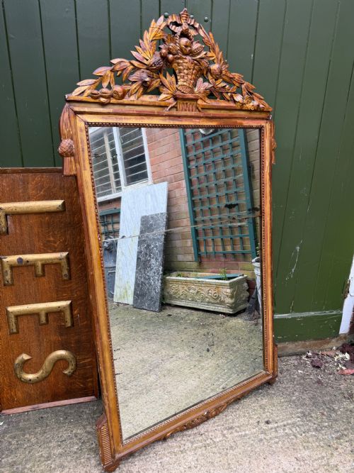 LARGE LATE C18TH FRENCH GILTWOOD FRAMED MIRROR - ADDITIONAL PHOTO 2