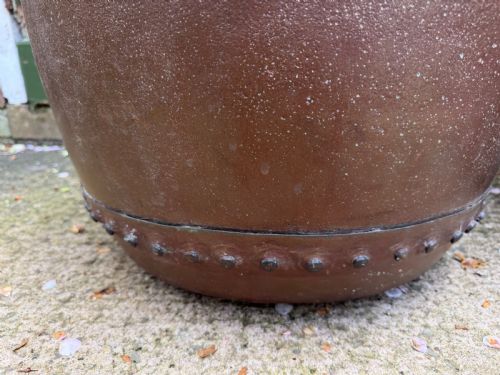 MATCHED PAIR OF C19TH WEATHERED COPPER COPPERS WITH GOOD PATINA AND VERDIGRIS SURFACE - ADDITIONAL PHOTO 6