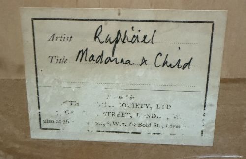 LATE C19TH EUROPEAN CONTINENTAL HANDPAINTED PORCELAIN PLAQUE AFTER THE RENAISSANCE MASTER RAPHAEL - ADDITIONAL PHOTO 1