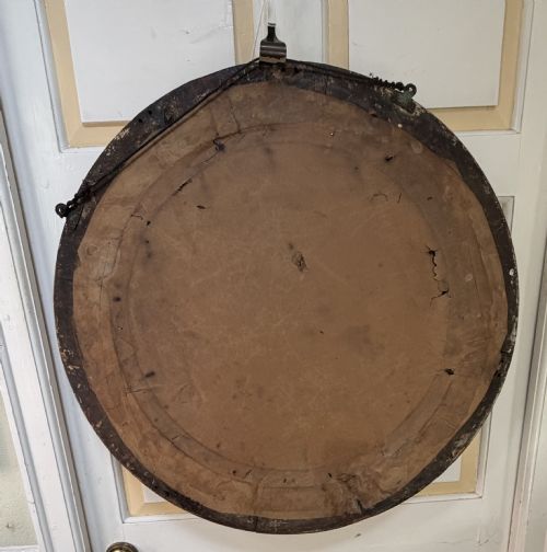 EARLY C19TH REGENCY PERIOD GILTWOOD FRAMED CONVEX PLATE MIRROR OF LARGER SCALE AND PROPORTIONS - ADDITIONAL PHOTO 11