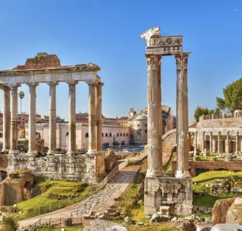 COLLECTION OF 3 LATE C19TH ITALIAN GRAND TOUR SOUVENIR POLISHED BRONZE MINIATURE ARCHITECTURAL TEMPLE RUIN MODELS OF THE FORO ROMANO - ADDITIONAL PHOTO 15