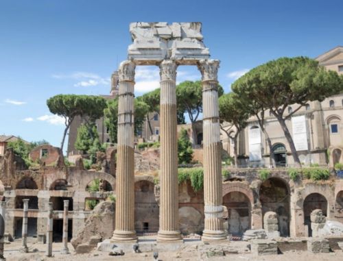 COLLECTION OF 3 LATE C19TH ITALIAN GRAND TOUR SOUVENIR POLISHED BRONZE MINIATURE ARCHITECTURAL TEMPLE RUIN MODELS OF THE FORO ROMANO - ADDITIONAL PHOTO 16