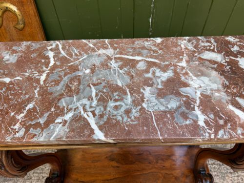 EARLY C19TH REGENCY PERIOD ROSEWOOD AND PARCELGILT INSET MIRRORBACK CONSOLE TABLE WITH FIGURED MARBLE TOP - ADDITIONAL PHOTO 14