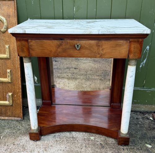 EARLY C19TH FRENCH EMPIRESTYLE MAHOGANY CONSOLEPIER TABLE