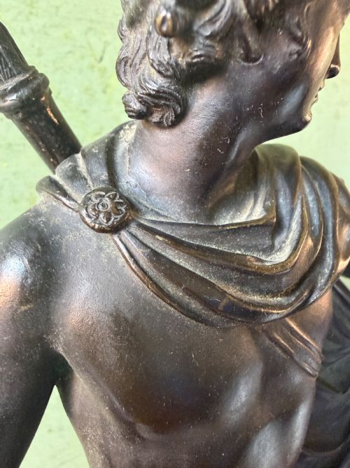 LATE C19TH ITALIAN GRAND TOUR BRONZE SOUVENIR REDUCTION AFTER THE ANTIQUE OF THE APOLLO BELVEDERE - ADDITIONAL PHOTO 16