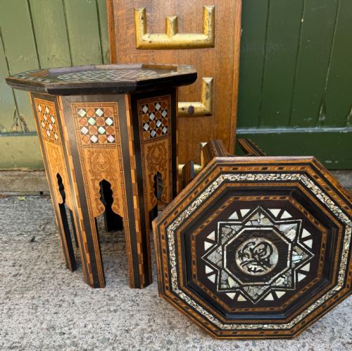 MATCHED PAIR OF LATE C19TH LIBERTY CO MOORISH STYLE OCTAGONAL OCCASIONAL TABLES - ADDITIONAL PHOTO 15