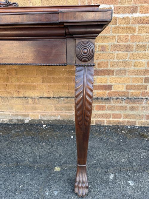 EARLY C19TH GEORGE IV PERIOD MAHOGANY SERVING TABLE OF IMPOSING SCALE AND BOLD DESIGN PROBABLY IRISH - ADDITIONAL PHOTO 16