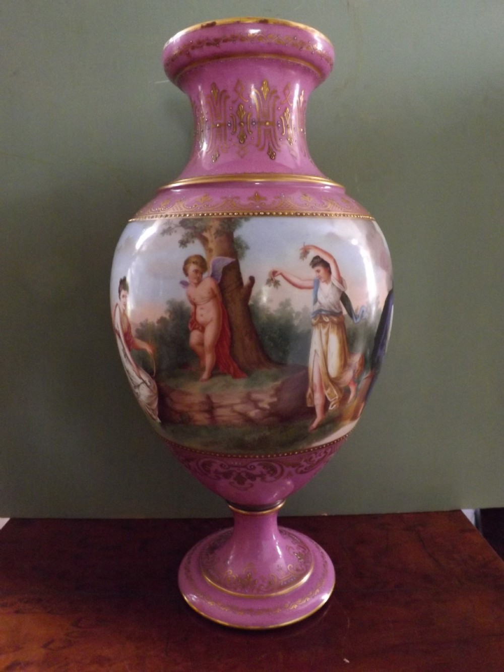Late C19th 'Vienna' porcelain vase. 