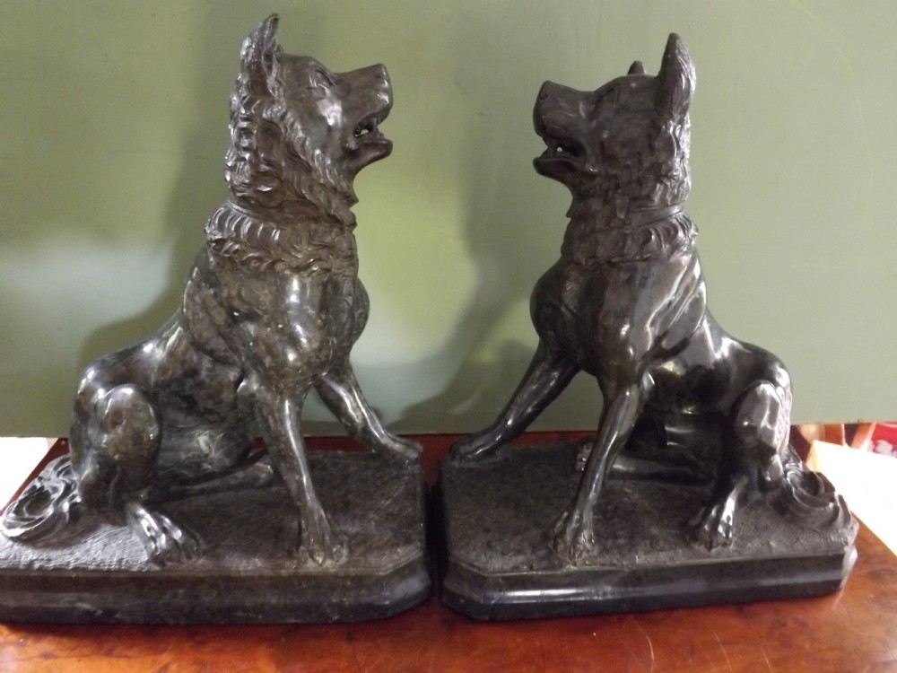 Pair of C19th Italian 'Grand Tour' souvenir carved serpentine marble models of 