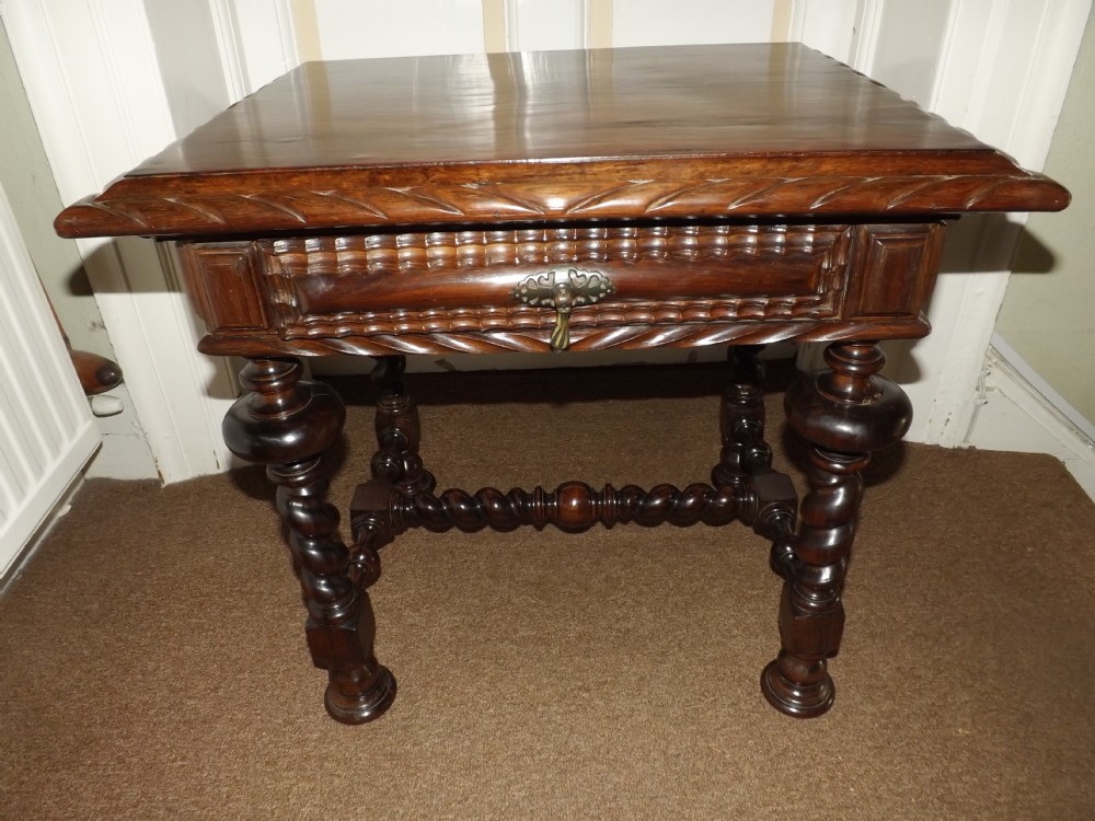 C19th Portuguese Brazilian rosewood miniature side table.