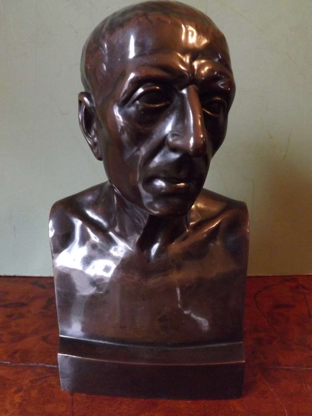 C19th French bronze bust study of Gaius Julius Caesar by F.Barbedienne .