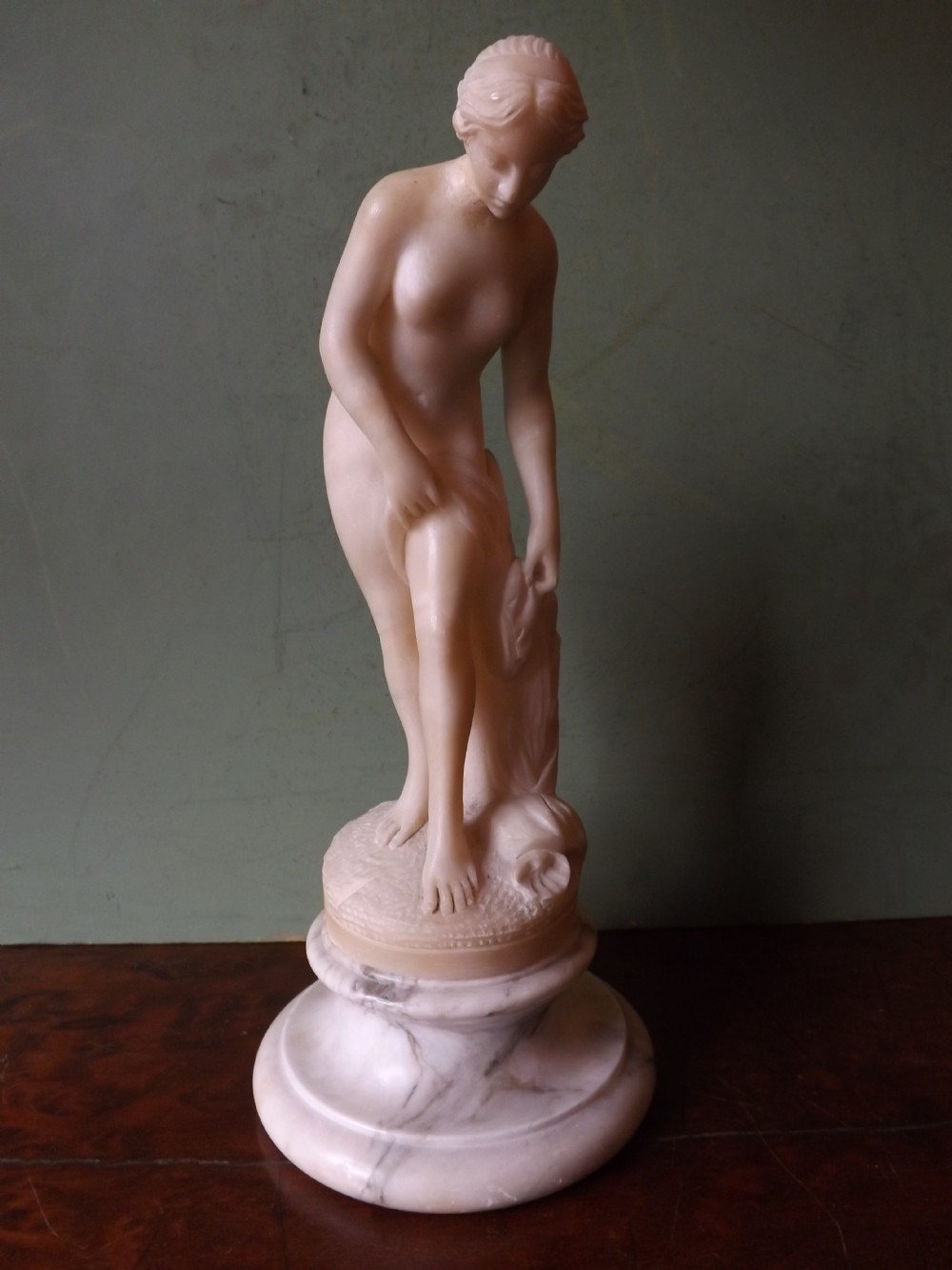 Late C19th Italian carved alabaster figure 