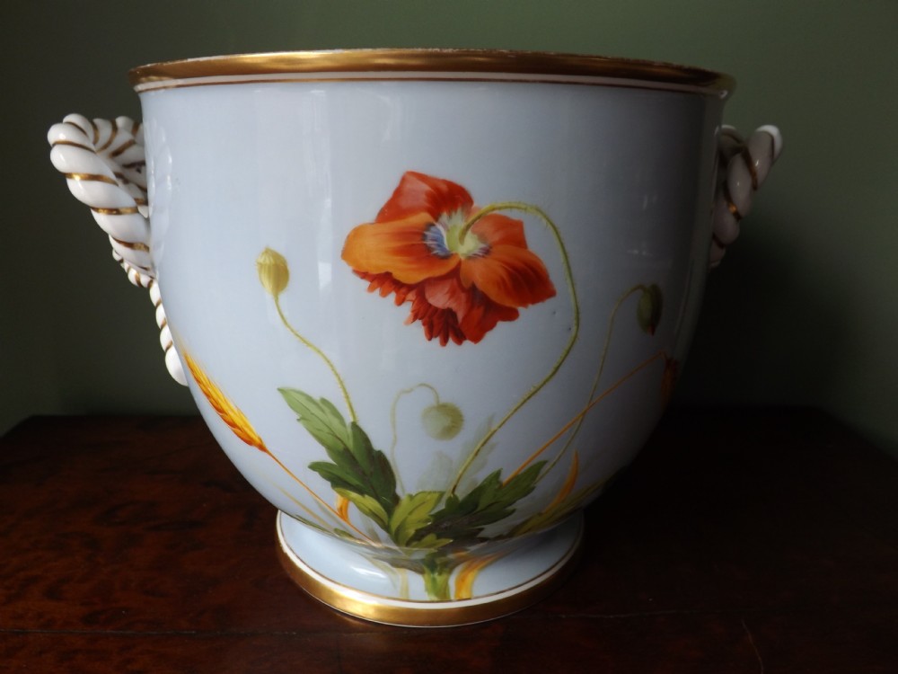 Mid C19th English porcelain jardinière or 'cache-pot'.