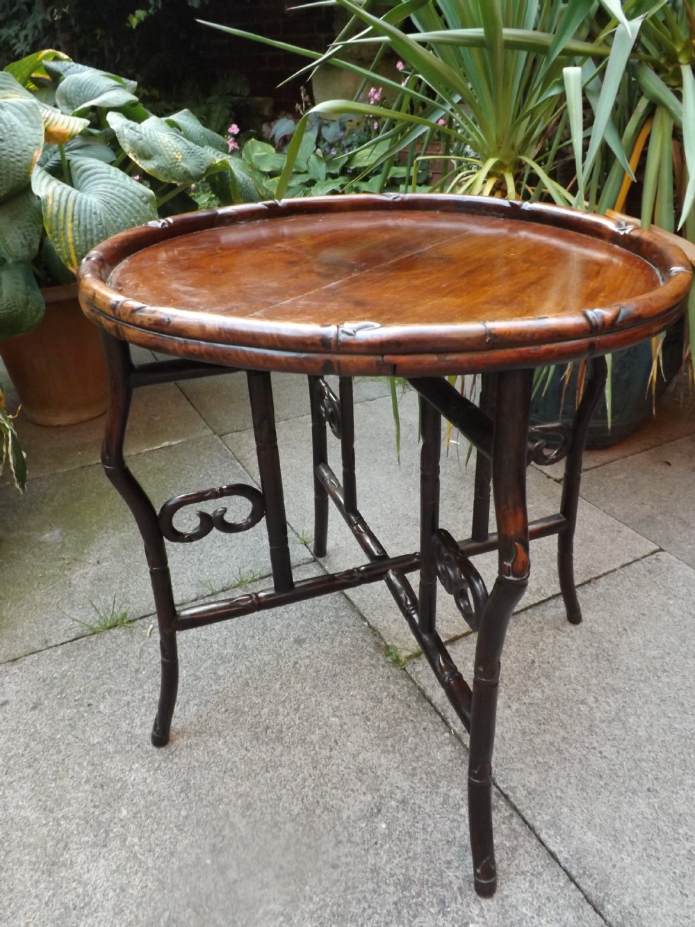 Late C19th Chinese 'Qing' Dynasty circular hardwood occasional table.